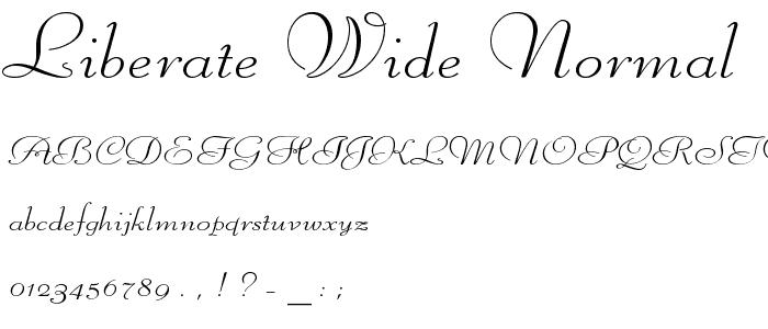 Liberate Wide Normal font